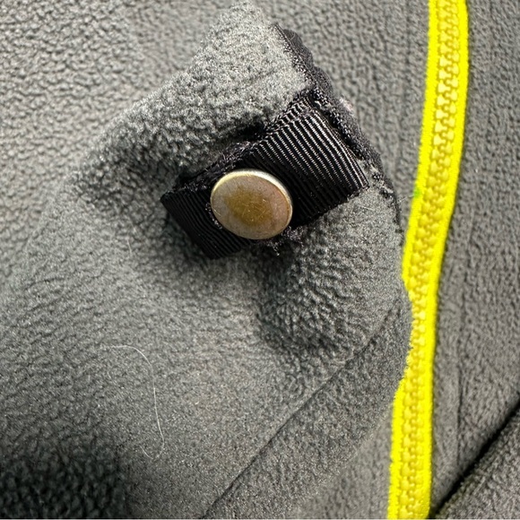 The North Face Fleece Jacket Zippered Fleece Grey & Yellow Size 5 - Picture 5 of 16